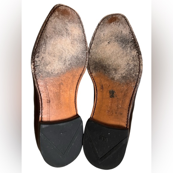 Allen Edmonds Leiden brown leather wingtip Oxford dress shoes brogue Made in USA - Picture 10 of 11